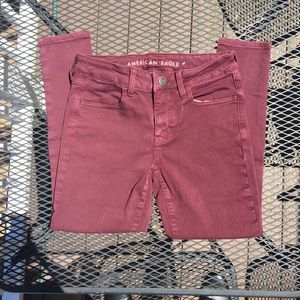 American Eagle Maroon Jeans